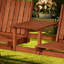 Banc en bois avec table du milieu et trou pour parasol