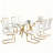 9-Piece Modern Rectangular Glass Dining Set with Geometric Frame and Cantilever Chairs-31726613-31726607-22661659