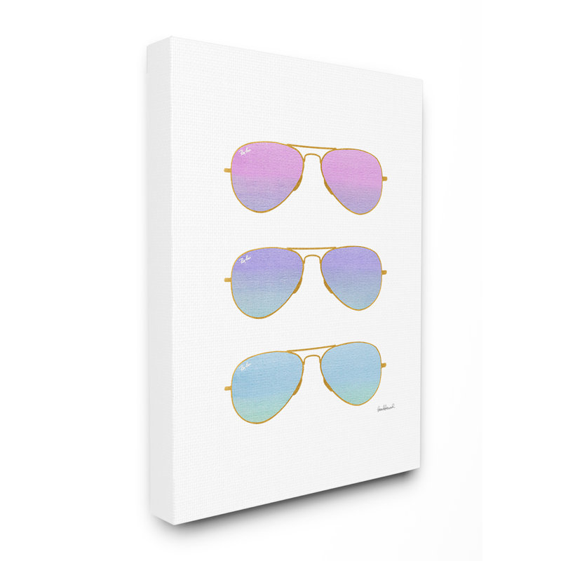 « coucher de soleil aviator the glass », impression, Toile tendue, H 20 po x l 16 po x P 1,5 po