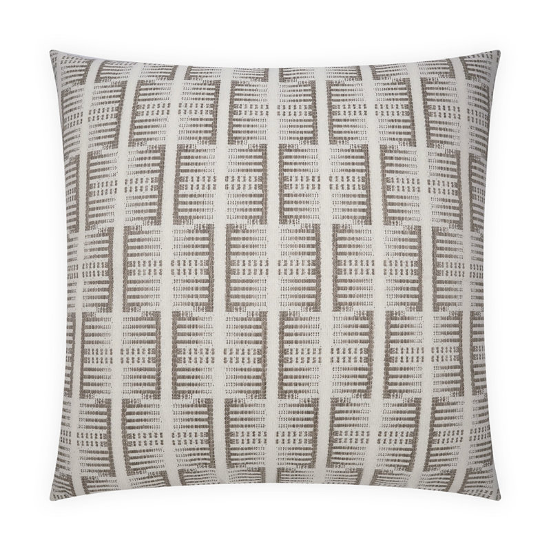 Bohn Pillow Cover & Insert, Square 20", Gray/White