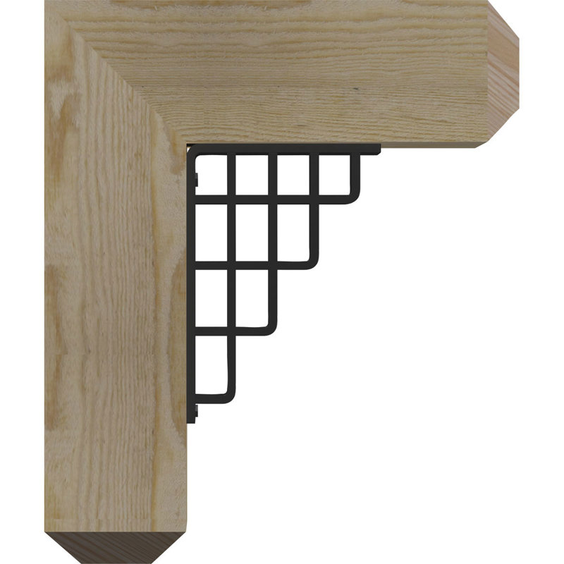 Support triple Ironcrest de 4 po Diane, H 12 po x P 9 1/2 po, Sapin de Douglas de l 3 1/2 po x T 2 po (lisse)