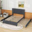 Lit plateforme tapissier à 2 tiroirs avec lit gigogne simple Grifin-1880086335-1880086329