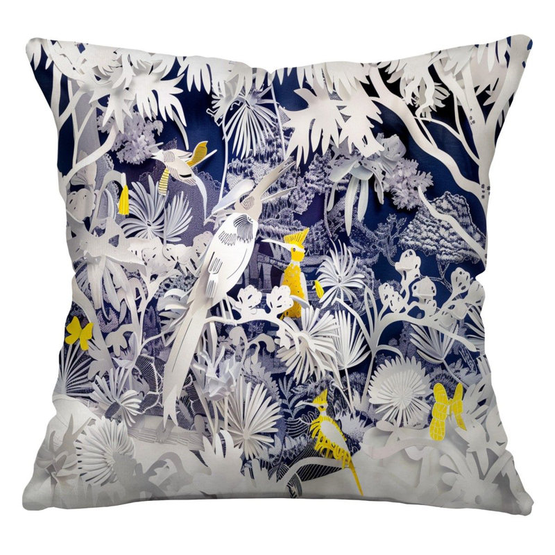 Coussin décoratif floral, H 18 po x l 18 po