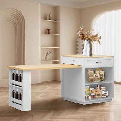 Îlot de cuisine de 51,1 po de largeur avec plateau extensible
