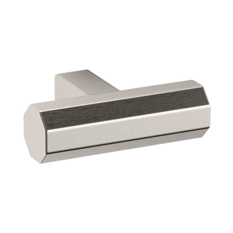 4416 Octagonal Knob, 1.5", Satin Nickel