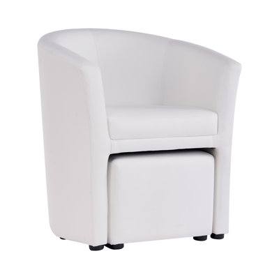 Fauteuil demi-tonneau avec repose-pieds Babumba