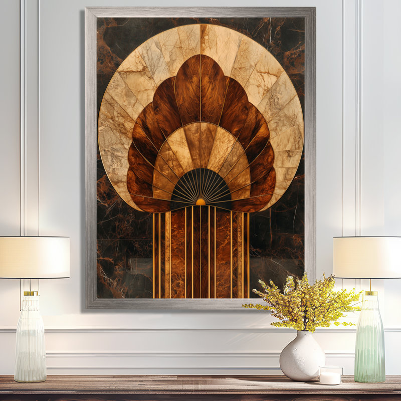 Shalanda - Abstract Canvas Wall Art, Argent argent, H 20 po x l 12 po, Reproduction encadrée d'une seule photo