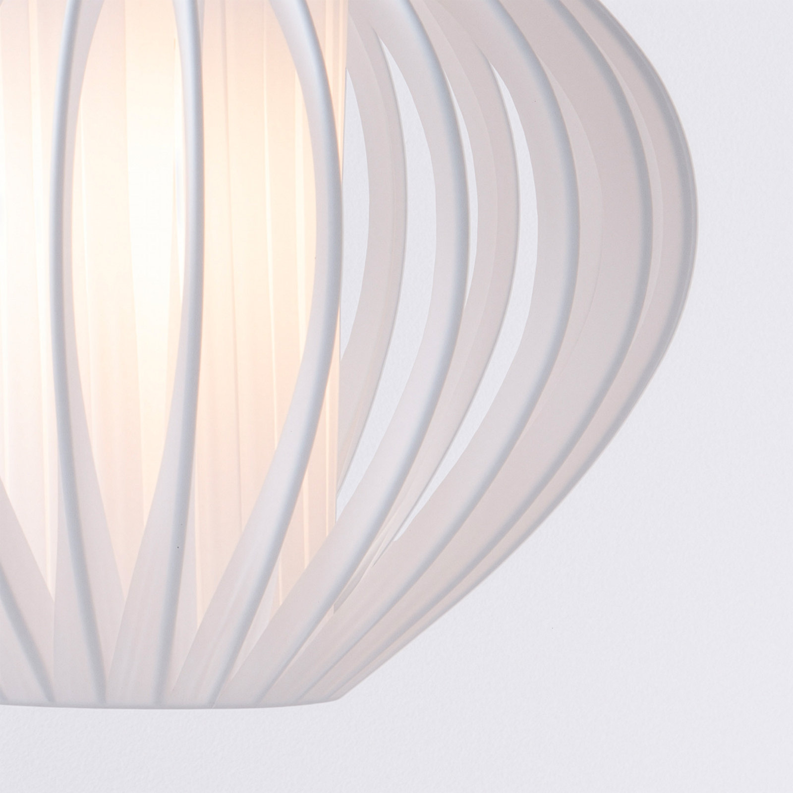 Mouton 1 - Light Pendant, Satin Nickel & White
