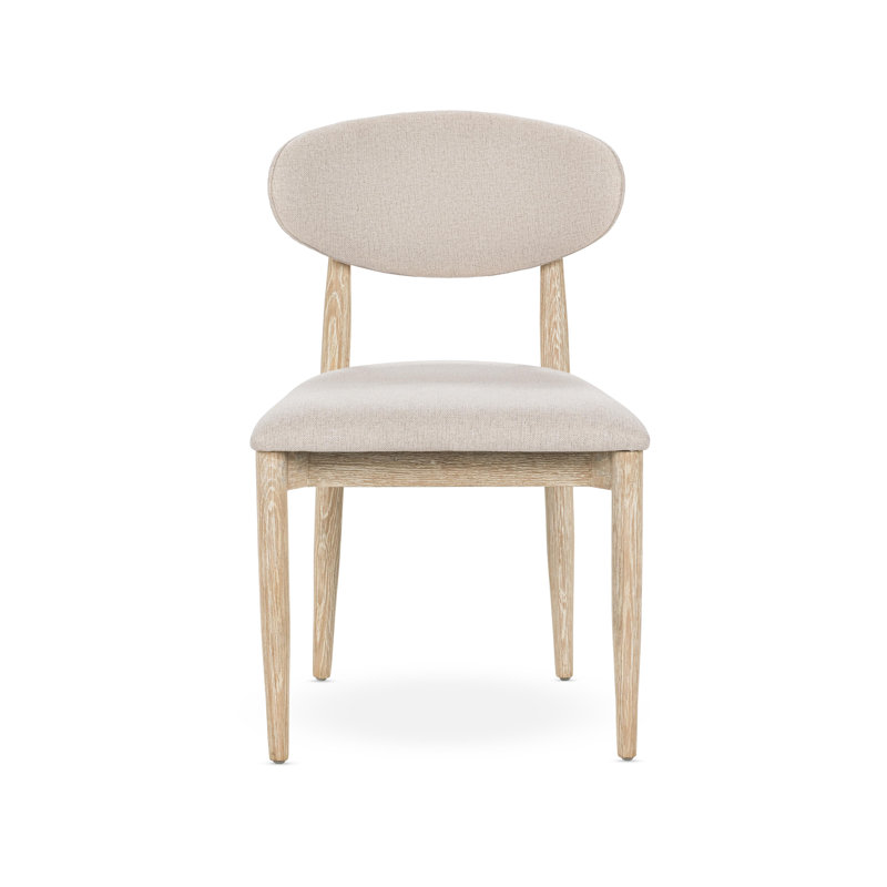 Tiber Upholstered Dining Chair, Cream Washed