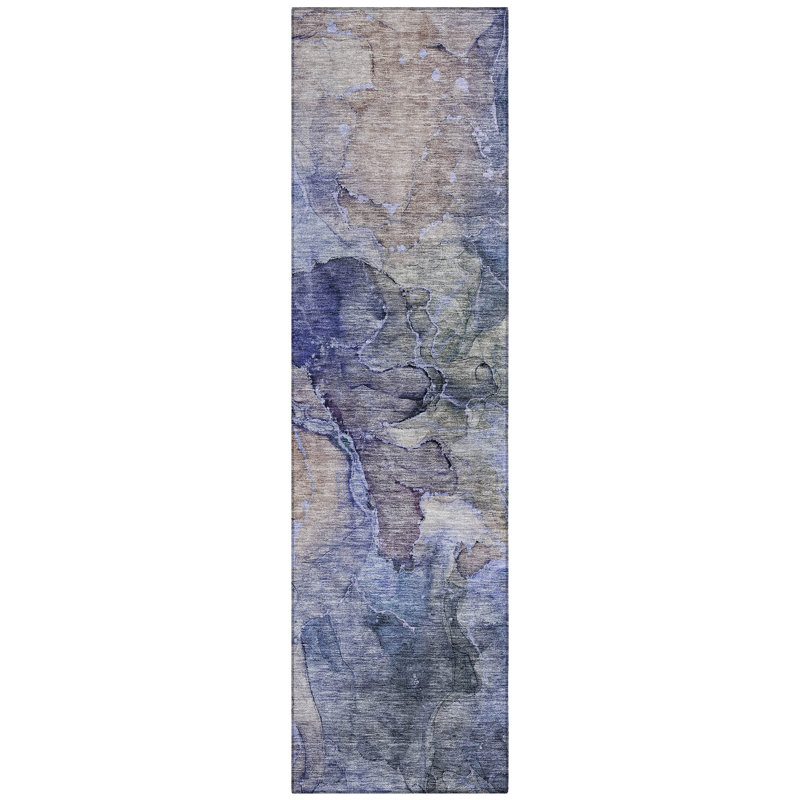 Killingly Washable Abstract Indoor / Outdoor Rug, Runner 2'3" x 7'6"