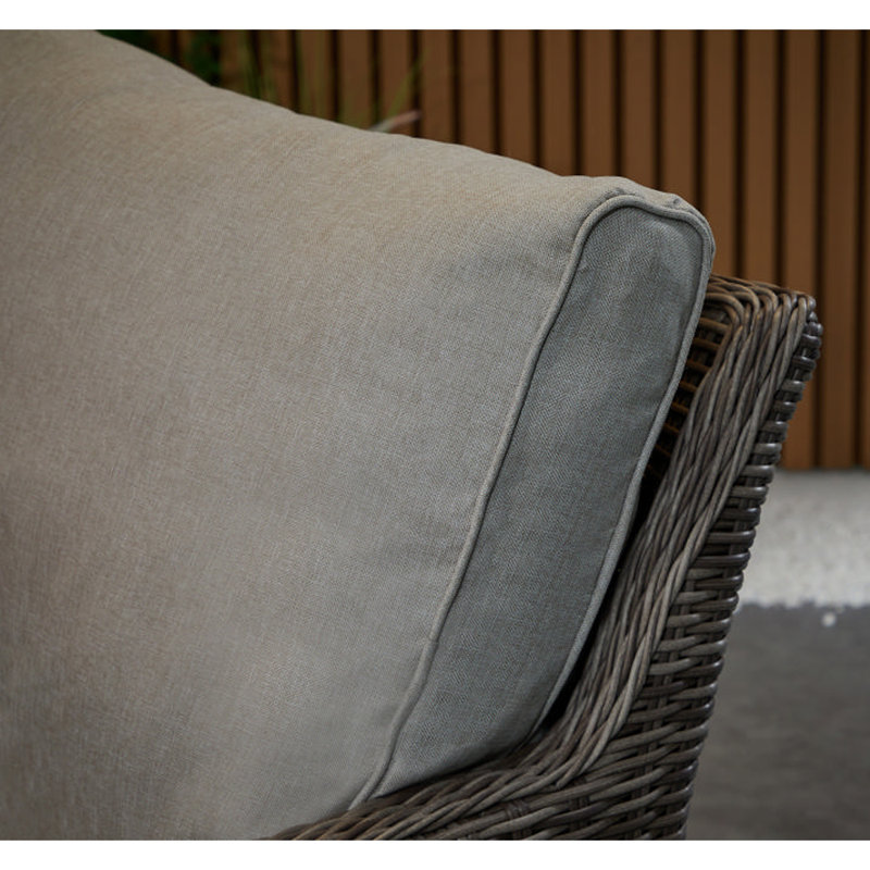 Nine-seat Corner Sofa With Ice Bucket Lift Table, Grey Cushion/Grey Frame