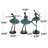 Minnich Polystone Dancer Teal Decorative Sculpture Set