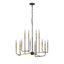 Lustre campagnard industriel 12 lumières 12 lumières