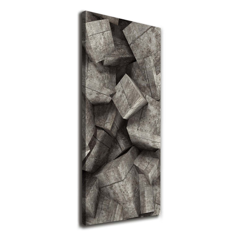 Concrete Cubes - Wrapped Canvas Print