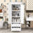 Modern Bathroom Storage Cabinet with Adjustable Shelf, 2 Drawers and Anti-Tipping Design-806922334