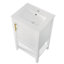 Meuble-lavabo de 20 po avec lavabo, armoire de salle de bain avec porte à fermeture douce, support de rangement et tablette ouverte-772655587
