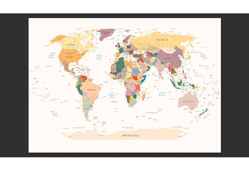 World Map 2.45m x 350cm Wallpaper