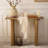  Gennari 39.3“W Solid Wood Console Table with Fluted Legs-88832382