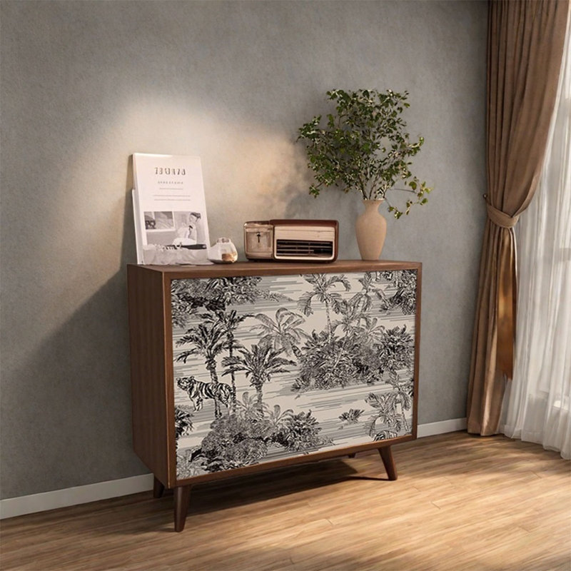 Armoire décorative simple avec plateau en pin