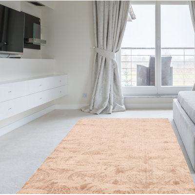 Tapis beige noué à la main Egmont