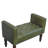 Walnut Green Leather Bedroom Bench