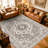 10x12 Washable Oriental Hallway Runner Rug - Rugs for Living Room Soft Carpet for Bedroom Kitchen Waterproof Floral Distressed Indoor Stain Resistant Non-Shedding Floor Carpets-1247223134
