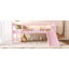 Lit mezzanine simple avec tablettes de rangement, lit mezzanine inférieur en bois massif avec lumières DEL et garde-corps pleine longueur-2096145858