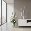 Roarke (ensemble de 2) grands vases modernes argentés ondulés
