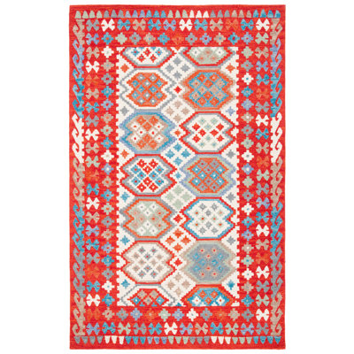 Tapis rouge / ivoire Horwich 413