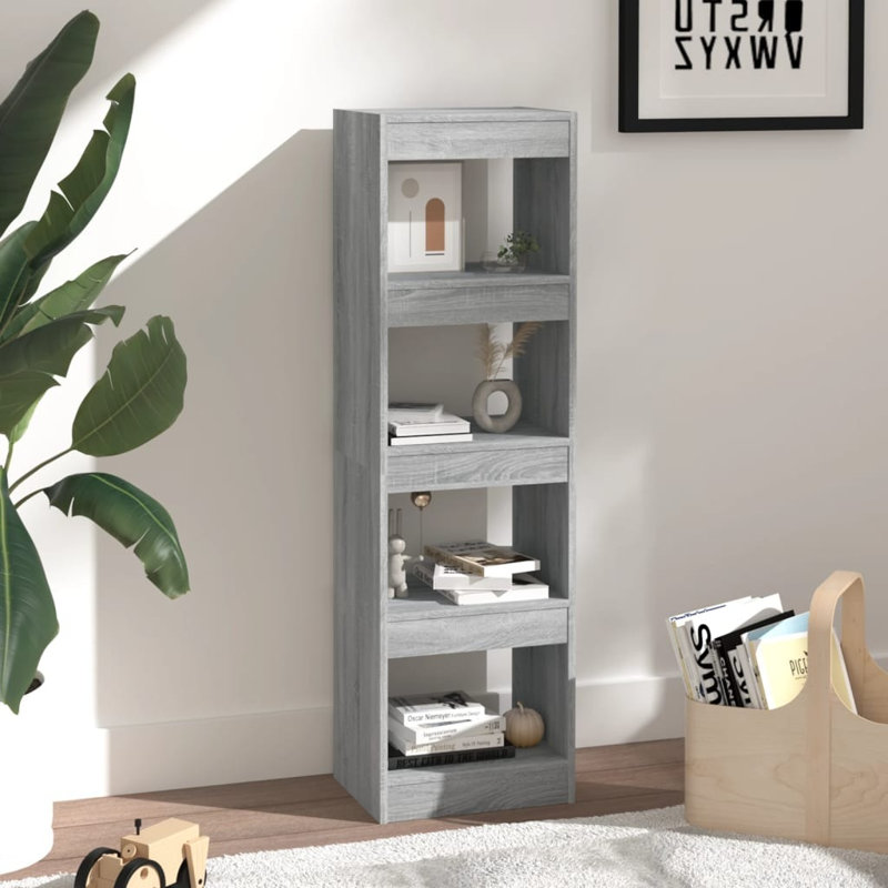 Lamariana 135cm H Standard Bookcase, 135cm H x 40cm W x 30cm D, Grey Sonoma