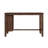 Kitchen Island & 2 Counter Stools with Dark Grey Fabric in Walnut