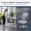 Grande et haute chaise de bureau ergonomique en filet avec support lombaire réglable-133355163