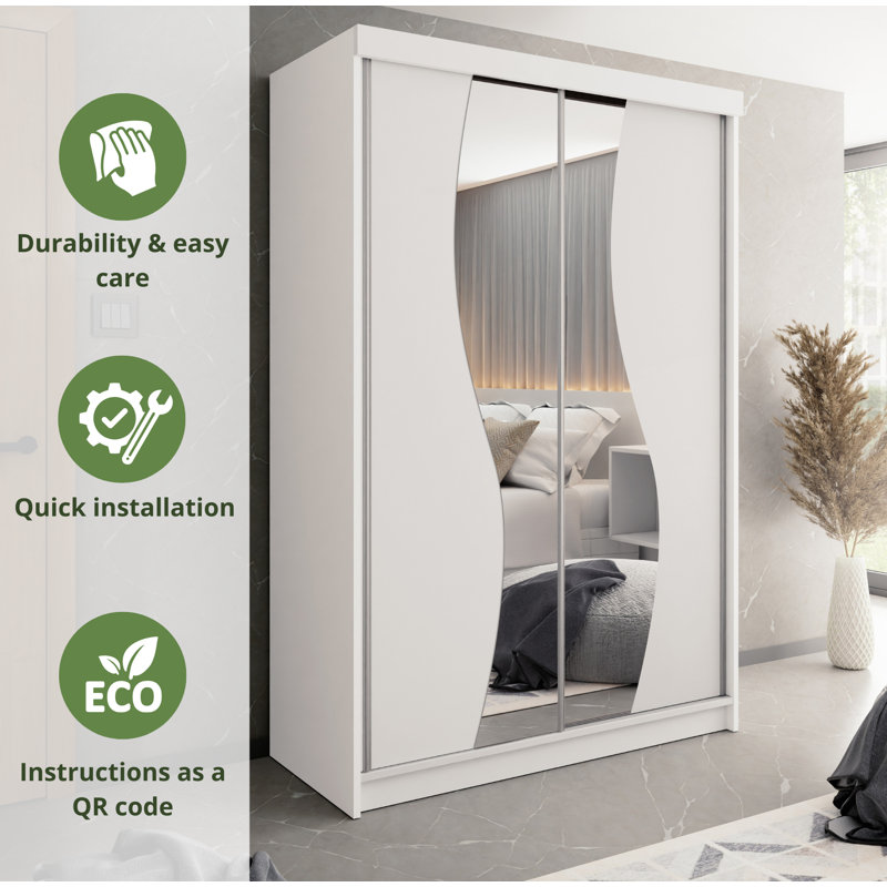 Ajtene 2 Door Wardrobe, White