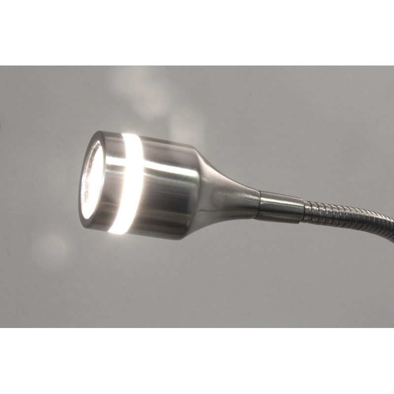Lampe à pinces noires 14,5", Argent