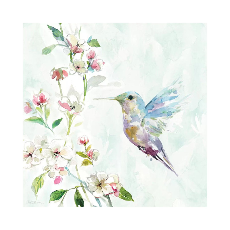 Hummingbird II par Carol Robinson - reproduction d'art, H 18 po x l 18 po x P 1,5 po, Toile tendue