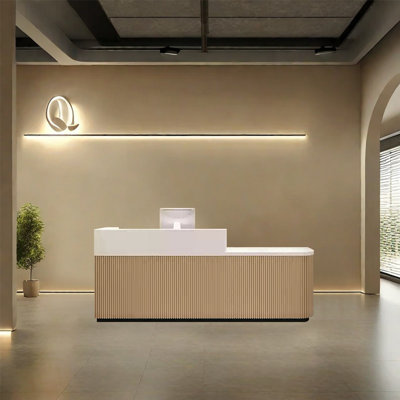 Rectangular Modern Front Desk, Standing Reception Desk Podium