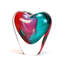 Murano Glass Design Cuore Crystal Vase-223206185