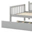 Lit superposé modulaire en bois avec lit gigogne, conception convertible et garde-corps de sécurité-1399028226