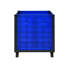 Collapsible Bulk Container, Solid Wall, 600 Lbs Capacity, Blue, 4 - Way Access, 31.07 In Width Storage, Stacks High, 39.82 Depth