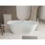 Baignoire autoportante 59 po en acrylique avec motif à losanges unique: forme ovale spacieuse, finition blanc brillant, débordement de chrome et bonde escamotable certifiée CUPC