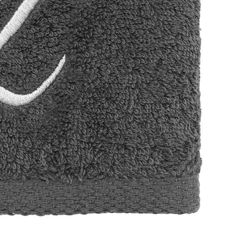 Winston Porter Granite/Silver Script Monogram Fingertip Towel Letter Z