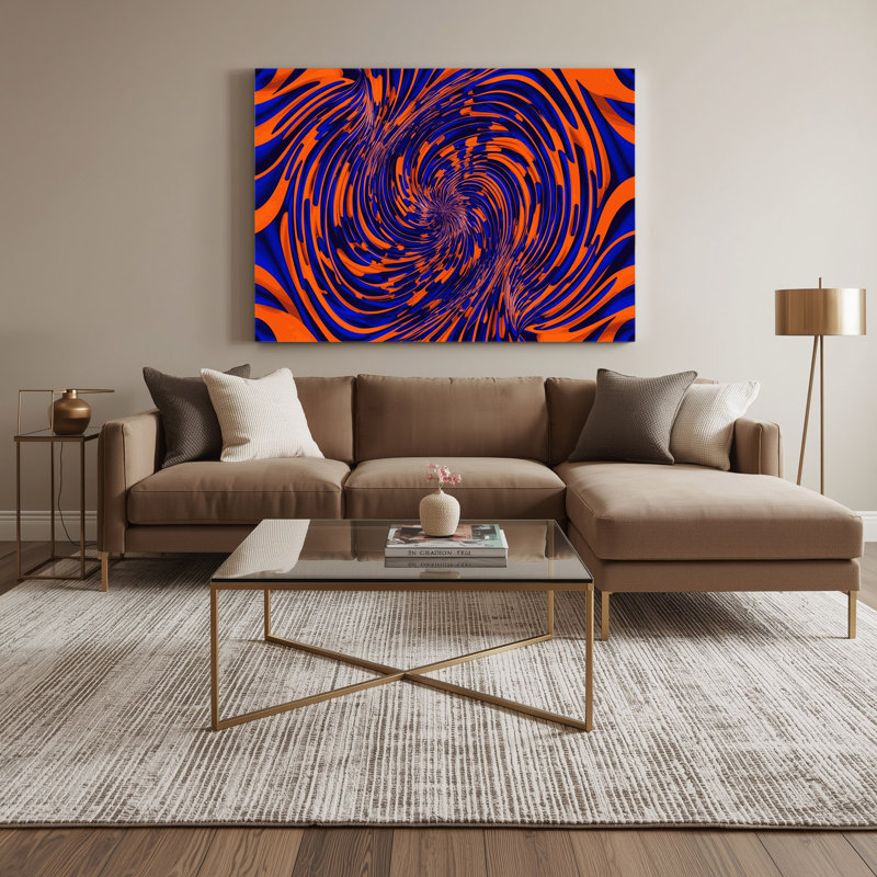 Art mural sur toile Op Art 6, H 12 po x l 18 po