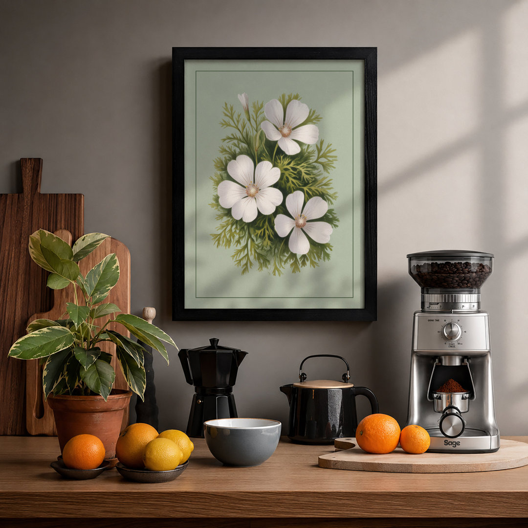 Delicate Blooms Botanical - Framed Print
