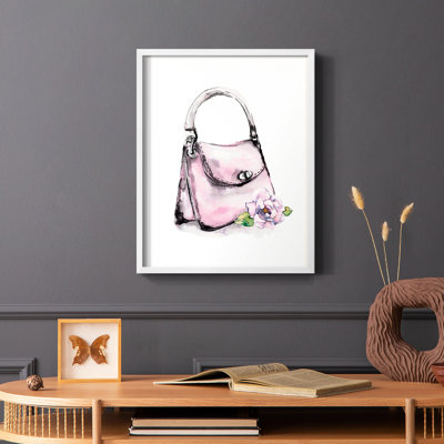 Top Handle Bag Framed Print - Solid Wood