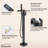 1 Handle Floor Clawfoot Tub Faucet with Diverter-55321990