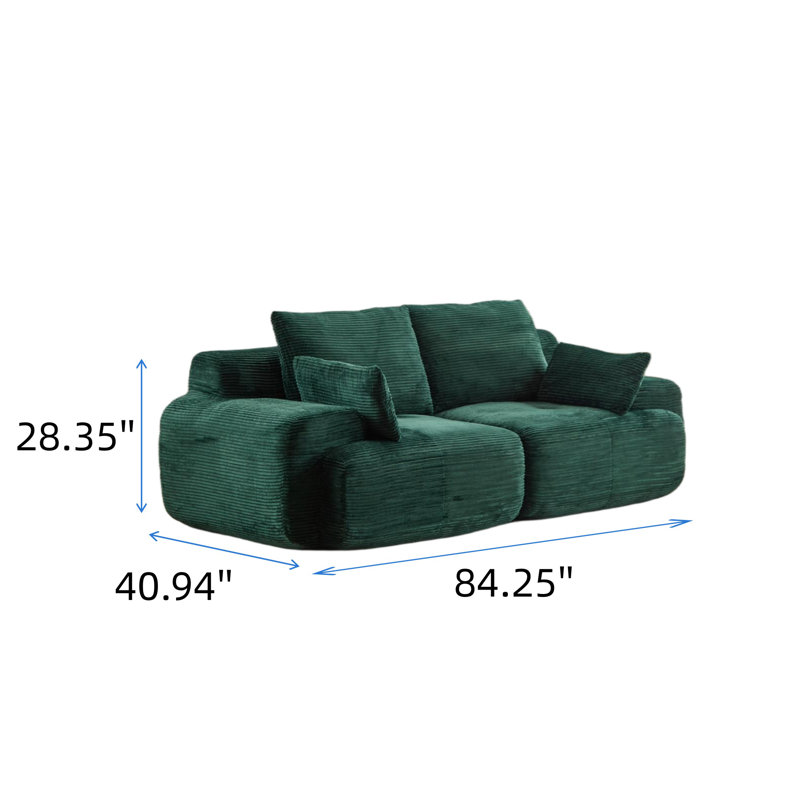 Canapé modulaire à deux places Modern, Vert