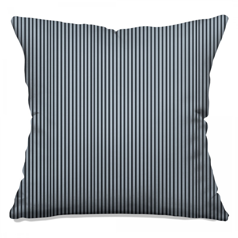 Coussins décoratifs à rayures verticales noires, 16 po x 16 po