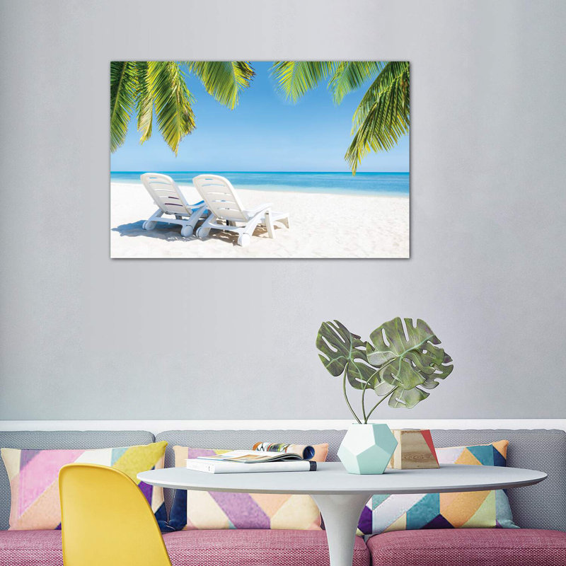 Summer Holidays At The Beach by Jan Becke - Wrapped Canvas Print, 152.5 cm H x 101.5 cm W