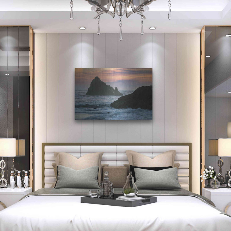 «Sunset Island», art mural en métal, H 24 po x l 36 po