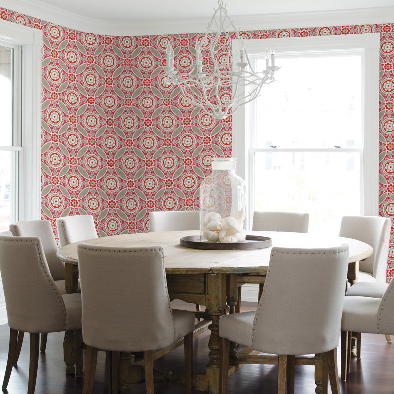 Rouleau de papier peint L 396 pi x l 20,5 po Ryker Maya, Rose